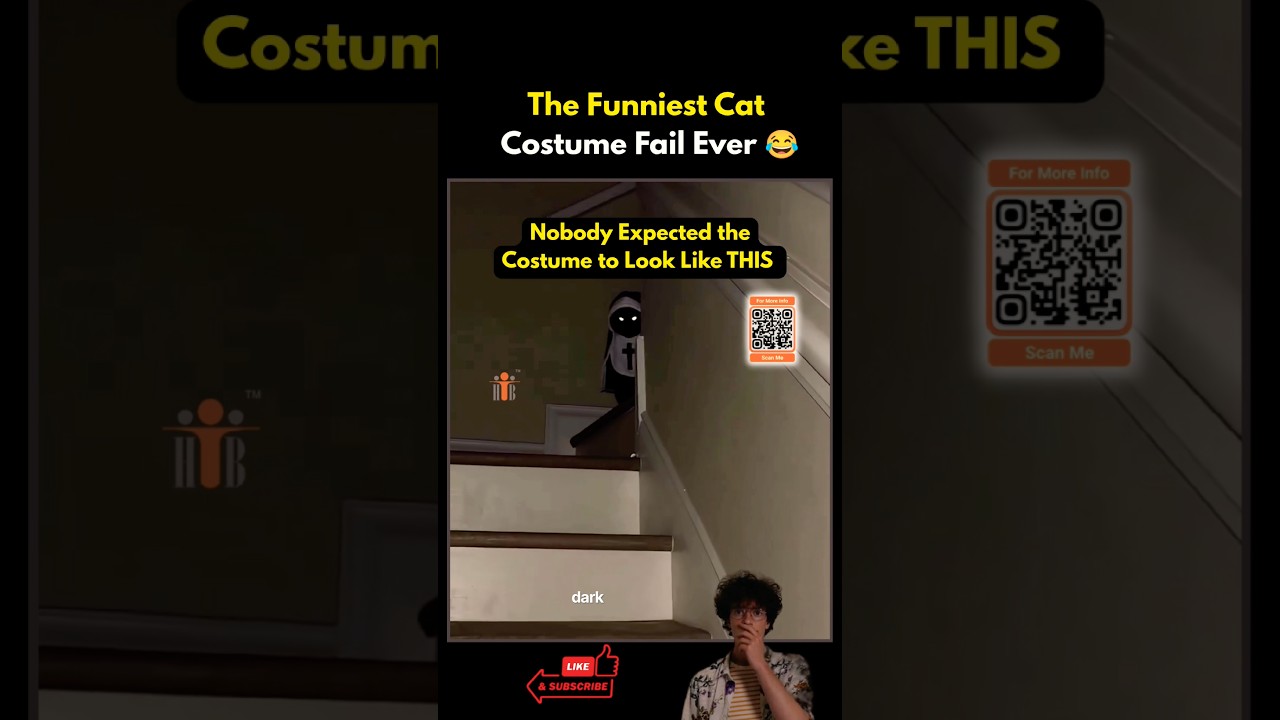 The Funniest Cat Costume Fail Ever 😂 #cat #funnycats #catvideos #catreaction #blackcat #catcostume