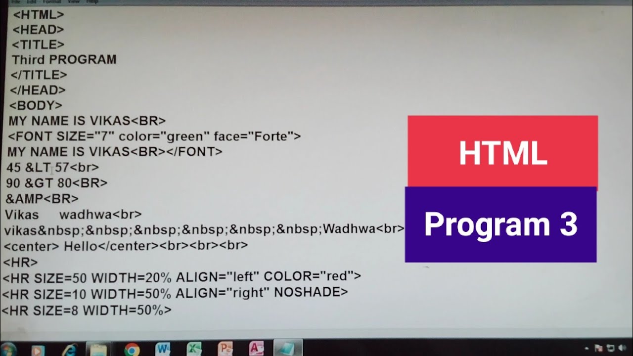 Computer Applications || Class 10th Lesson 3rd || HTML - YouTube