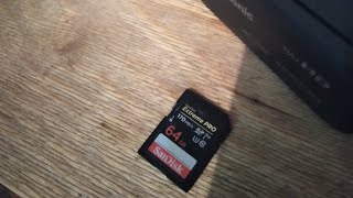 тест карты памяти SD SANDISK EXTREME PRO 64 GB запись коротких видео видеокамера PANASONIC HC V 160.