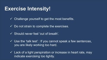 Understanding Exercise Intensity: WE-Can Program