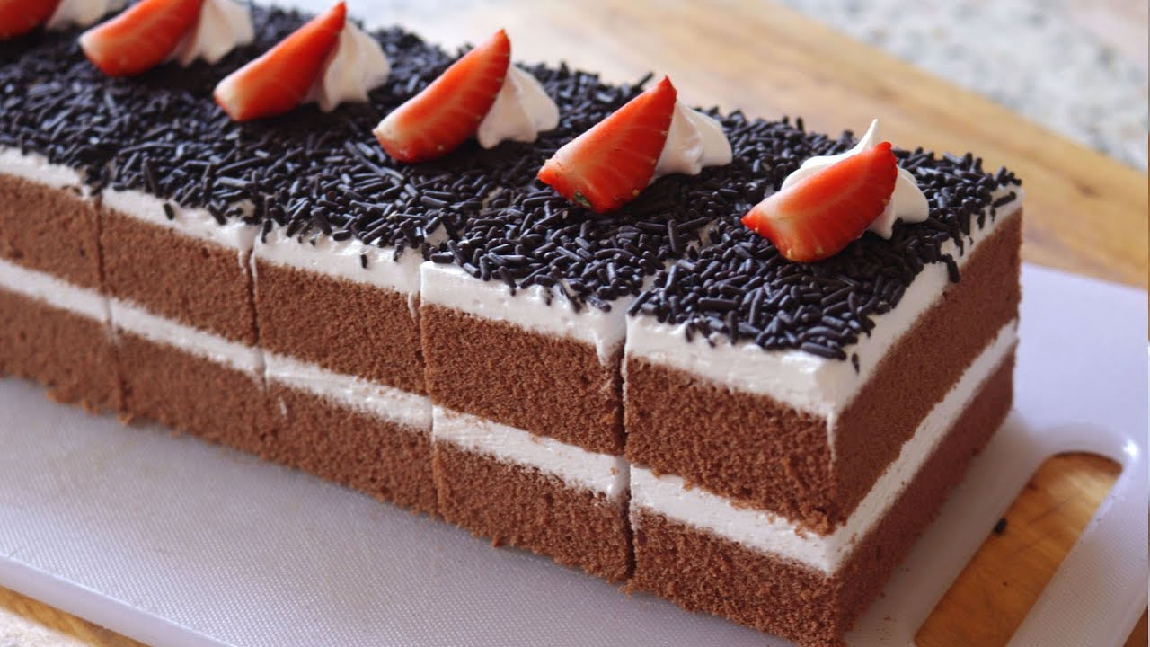 chocolate cake slices l ครัวป้ามารายห์