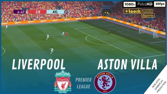 Liverpool Vs. Aston Villa Live | Premier League 23/24 • Simulation &  Recreation From Video Game - Youtube