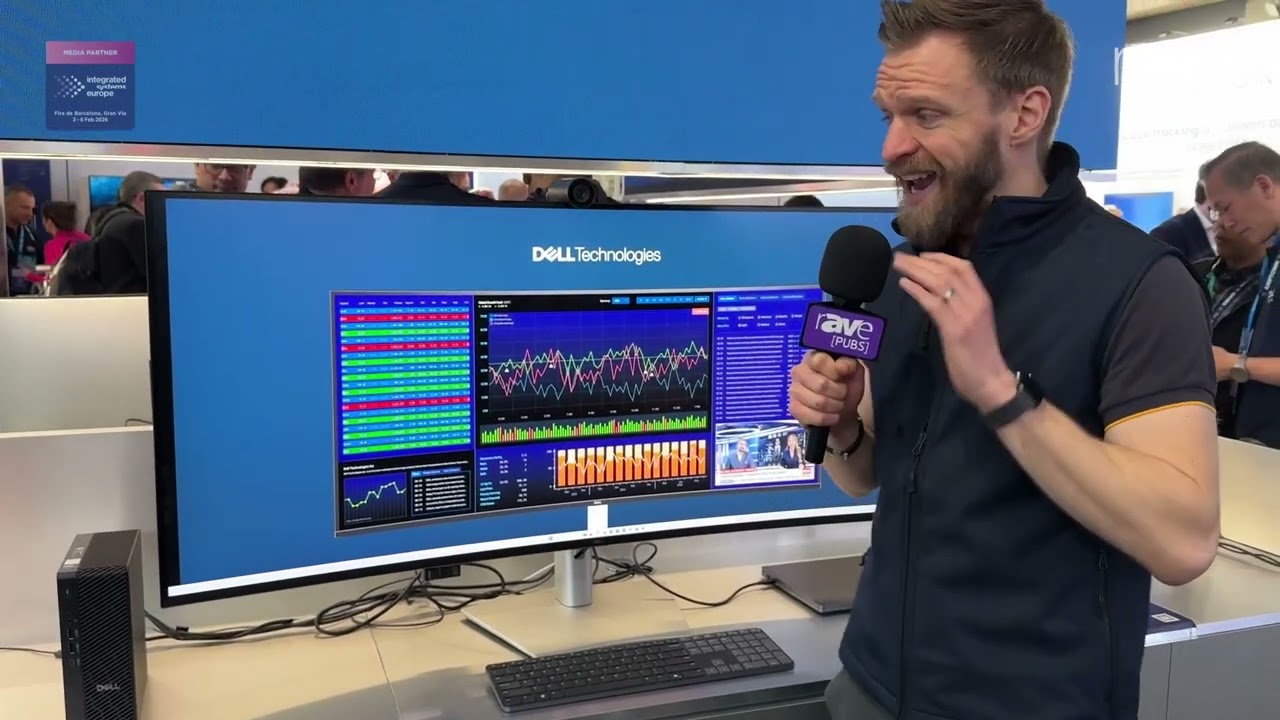 ISE 2026: Dell Demos U5226KW UltraShrap 52 Thunderbolt Hub Monitor