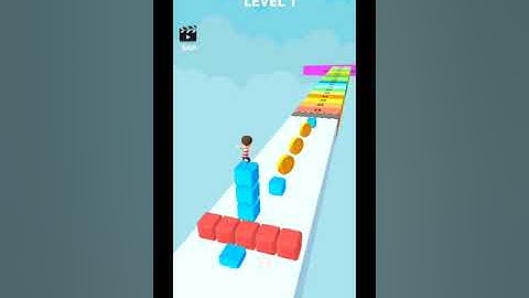 Cube Stacker Surfer 3D Level 1 GamePlay #Shorts By Mr_King_Gamerz