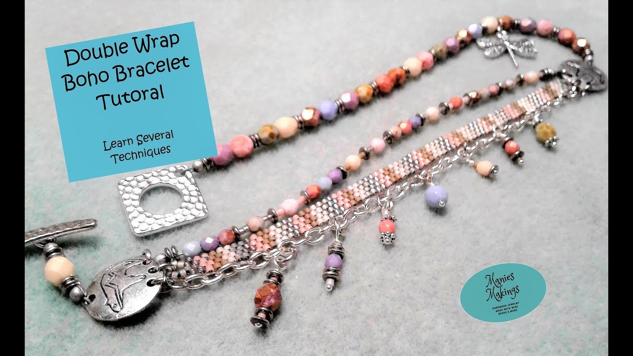 Double Wrap Boho Bracelet Tutorial YouTube