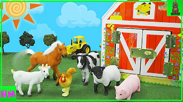 Let's Explore the Barn! Finding farm animals and I spy game!