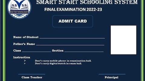 How to Create Admit Card in Microsoft Word