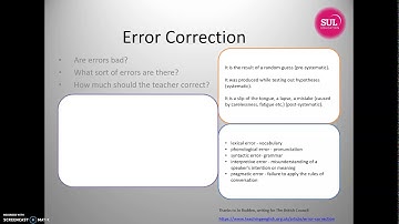 Error correction part 1