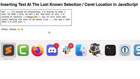Inserting Text At The Last Known Selection / Caret Location In JavaScript