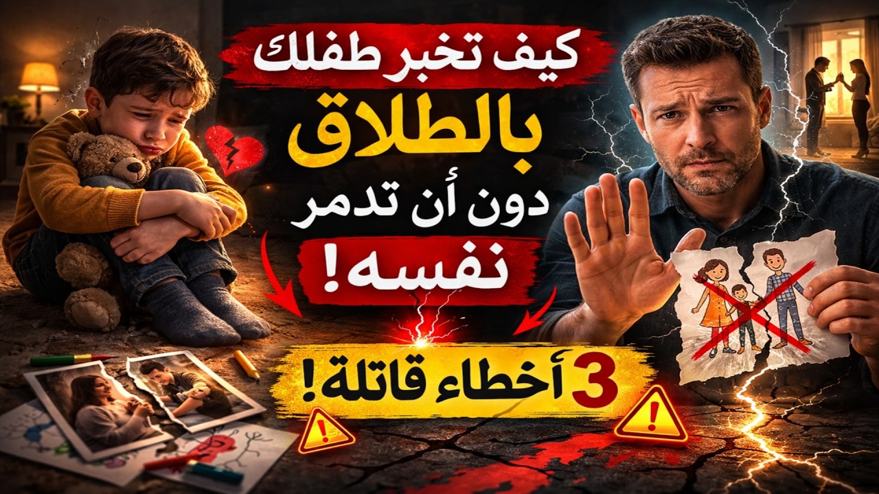 الطلاق: كيف تخبر طفلك دون أن تدمر نفسيته؟ 3 أخطاء قاتلة يجب تجنبها!