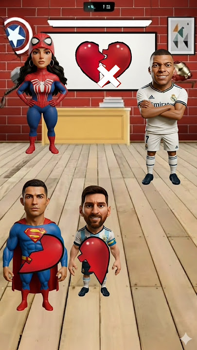Who is in Love 💔🔥 With Kylie? 😍 Messi vs Ronaldo vs Mbappe | #football #cartoon #comedy #funny