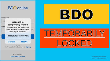 Account is temporarily locked BDO using your mobile devices