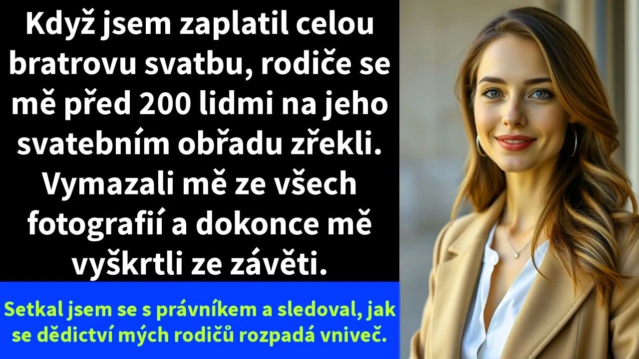 Na svatbě svého bratra jsem stála u zdi s pocitem, že tam vůbec nepatřím. Zaplatila jsem celou tu oslavu – čtyřicet tisíc dolarů z vlastních úspor – a přesto moje jméno nikde nebylo. Ani v...