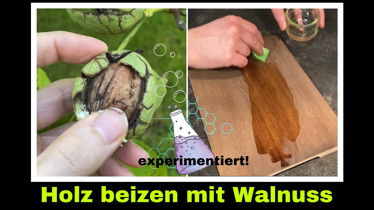 Wie Bekomme Ich Walnuss Braune Finger Sauber Holz färben mit Walnuss | natürliche Holzbeize herstellen