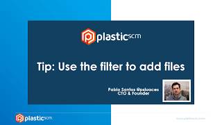 Tip: Use the filter to add files to Plastic SCM