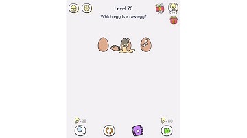 "Which egg is a raw egg?" Brain Out 2 Level 70 Quick Guide