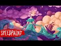 Speed paint sea magic girl | Процесс рисования волшебной Хозяйки морей и океанов