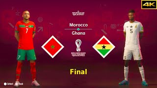 FIFA 23 | MOROCCO vs. GHANA | ZIYECH vs. PARTEY | FIFA WORLD CUP FINAL | [4K]