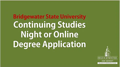 BSU Continuing Studies Night/Online Application