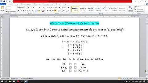 Algoritmo (Teorema) de la División - Demostración