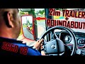 Oversize Driving: Scania S650 V8 + 21 m Trailer // *Roundabouts* *Rain*