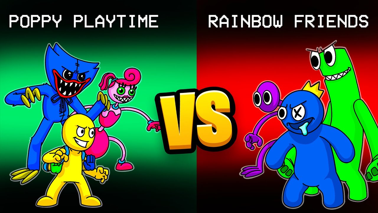 Rainbow Friends vs. Poppy Playtime Mod in Among Us 