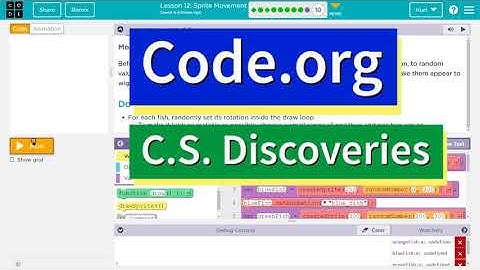 Code.org Lesson 13.8A Sprite Movement | Tutorial with Answers | More Fish Challenge A