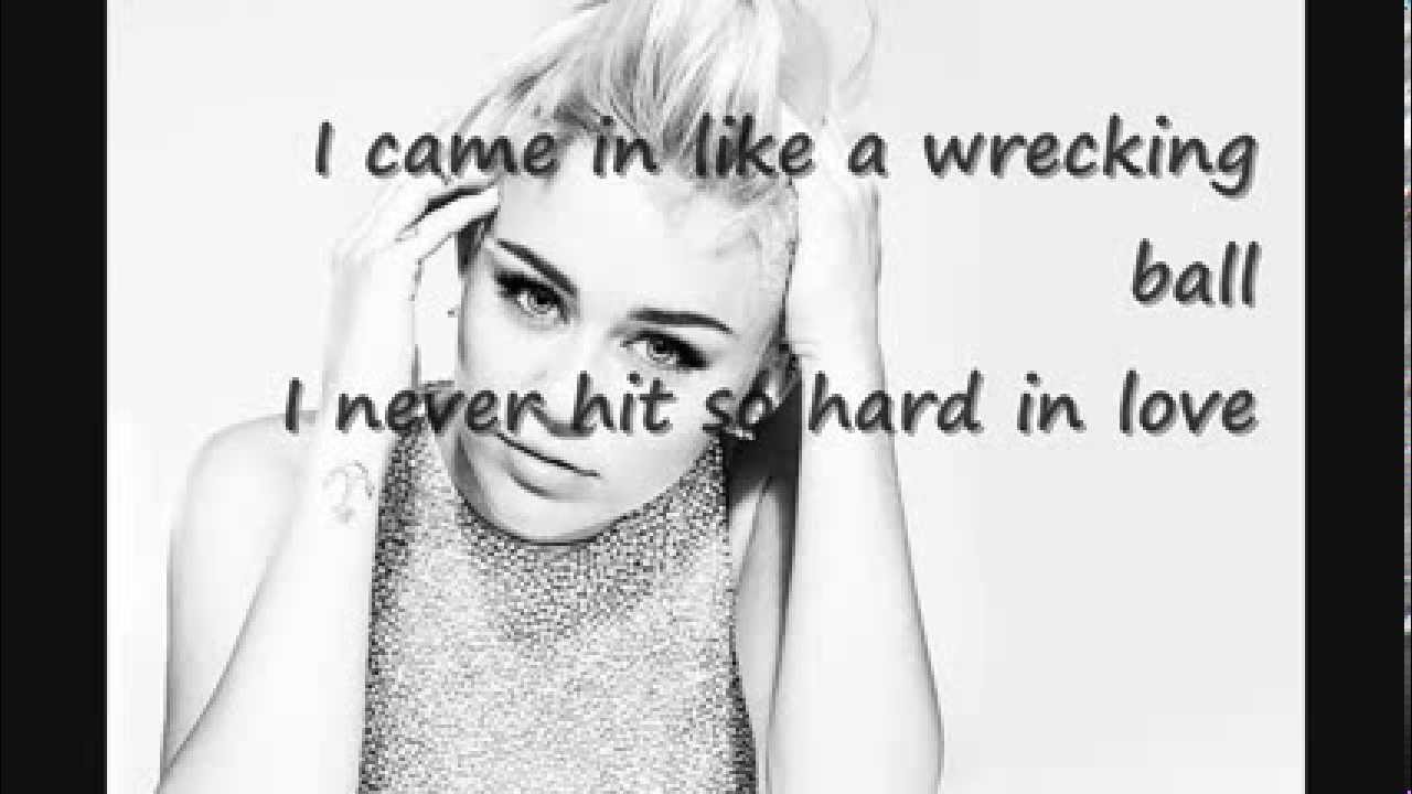 Miley Cyrus Wrecking Ball Instrumental + Lyrics - YouTube