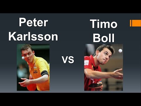 Видео: TIMO BOLL vs PETER KARLSSON (European table tennis championship 2000, team final)