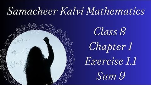 Class 8 chapter 1 Exercise 1.1 sum 9 tnSamacheerkalvi Compare the following pairs of rational number