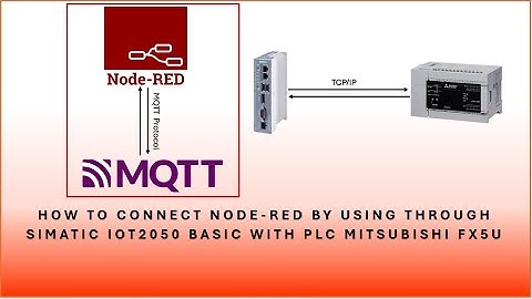 Communication Node-red via IoT2050 to MQTT & PLC Mitsubishi FX5U