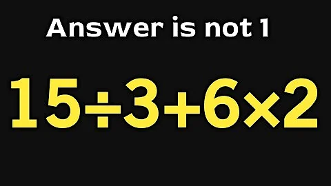 15÷3+6×2 = ❔ / Simplify algebraic expression / PEMDAS rules maths question