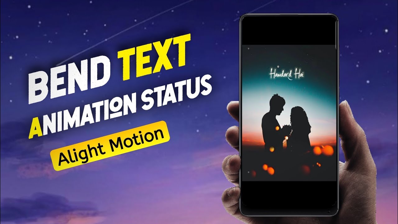 How To Make | Bend Text Lyrical Animation | Tranding Status | Hamza Editor