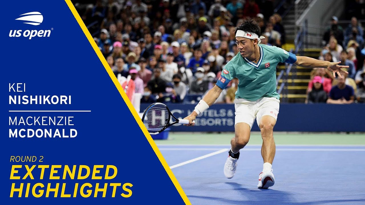 Kei Nishikori Vs Mackenzie Mcdonald Extended Highlights 21 Us Open Round 2 Youtube