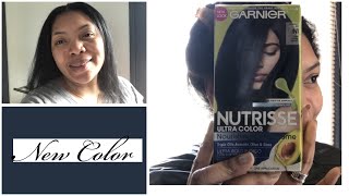 Dying My Hair | Garnier Nutrisse Dark Intense Indigo! - YouTube