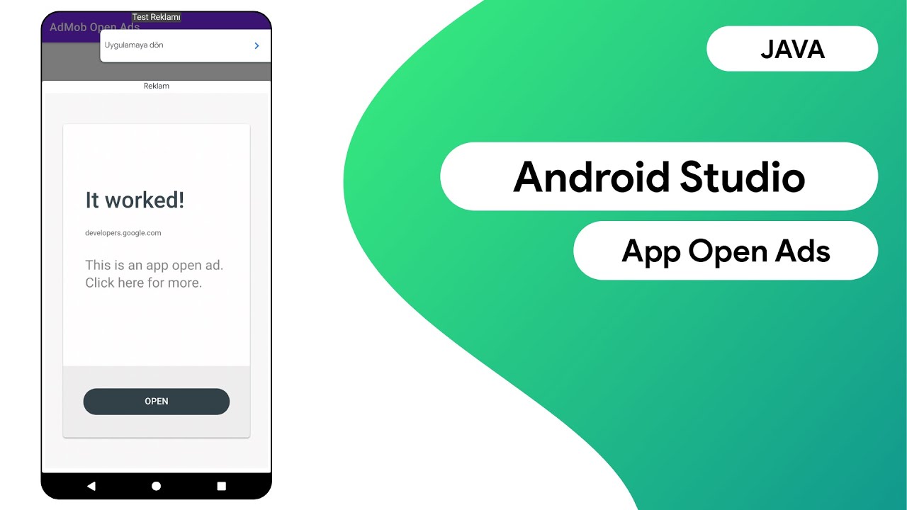 Android Studio - AdMob App Open Ads - YouTube