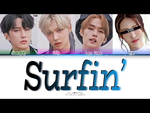 • [Karaoke] SKZ Changbin,Felix & Lee Know — Surfin' [4 members ver] (Color Coded Lyrics Eng/Rom/Esp)