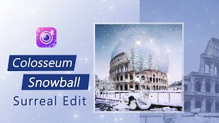 How to Create Winter Architecture Surreal Photo | Photo Editing Tutorial | YouCam Perfect #Shorts screenshot 3