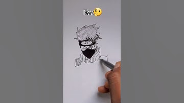 What level are you 😎 [Drawing Kakashi hatake in different levels] #shorts