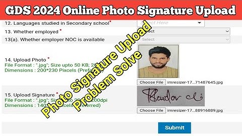 gds photo and signature size  how to upload photo and signature in gds form gds photo signature size