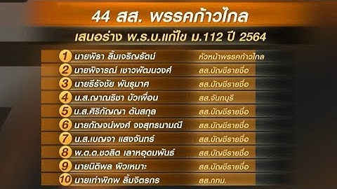 ป.ป.ช. ไม่กังวลถูกจับตา คดี 44 สส.อดีตก้าวไกล ยื่นแก้ ม.112