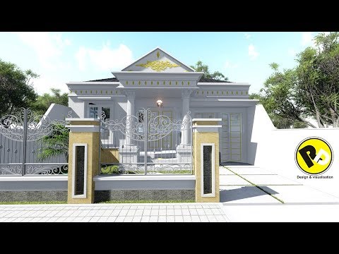 RUMAH KLASIK DENGAN MINI BAR DI LAHAN 9 X 15 M + DENAH. - YouTube