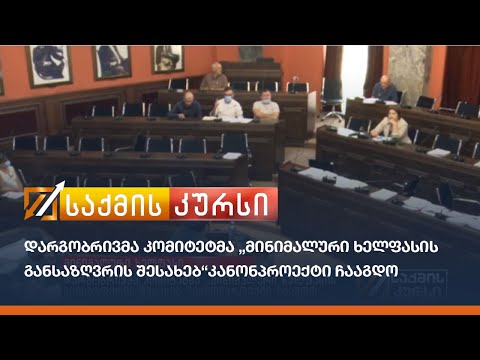 დარგობრივმა კომიტეტმა „მინიმალური ხელფასის განსაზღვრის შესახებ“კანონპროექტი ჩააგდო