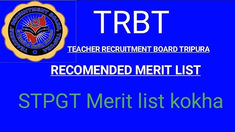 CLASS -XI TEI XII (STPGT) MERIT LIST.