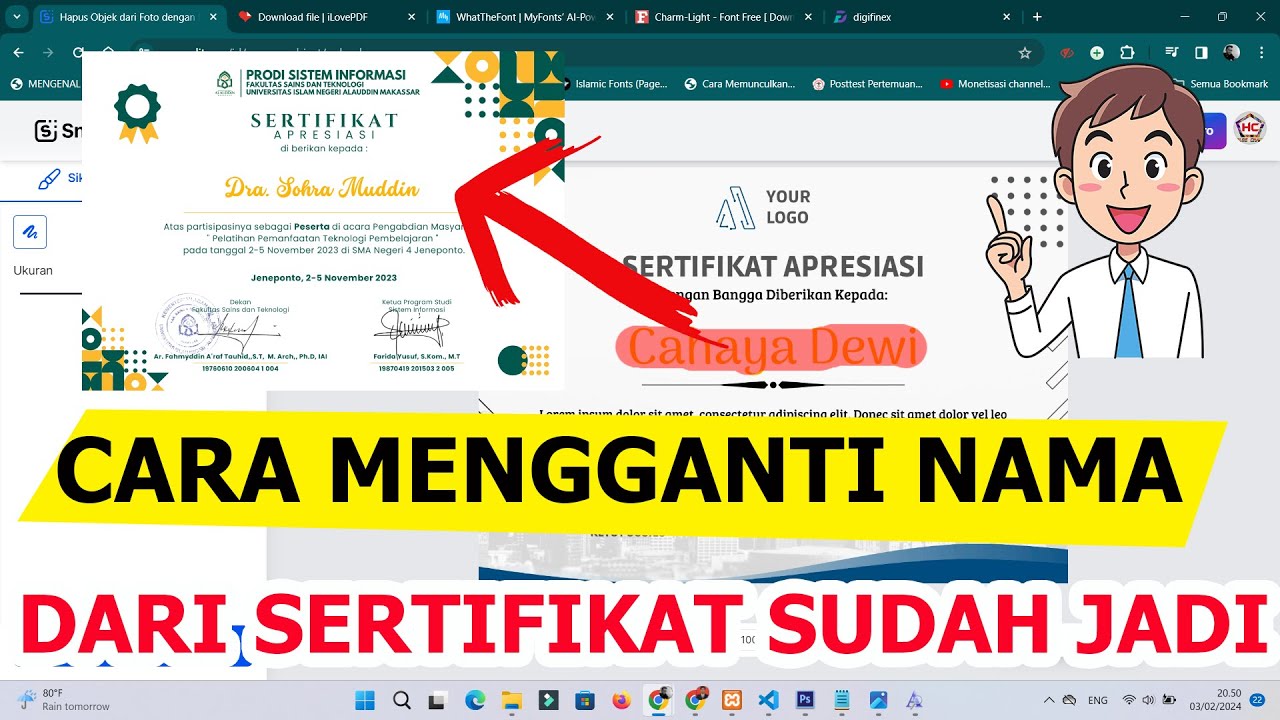 Cara Mengganti Nama di Sertifikat Yang Sudah Jadi