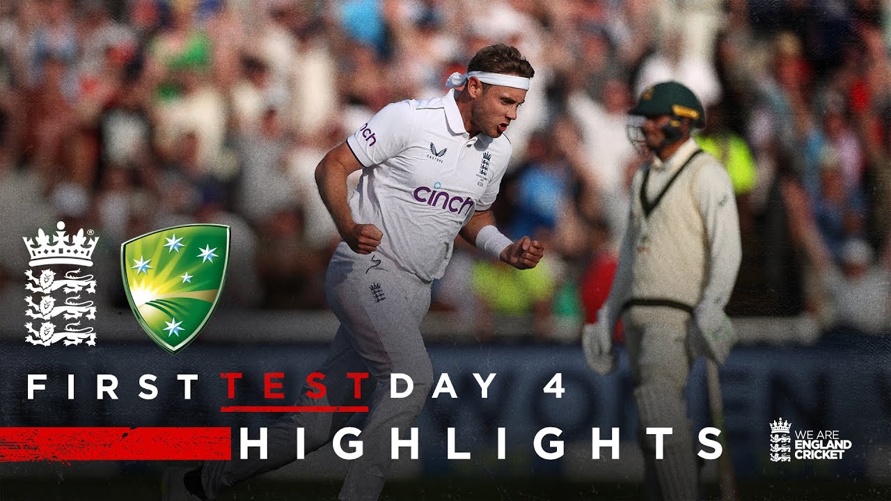 Broad Sets Up Dramatic Last Day! Highlights - England v Australia Day 4 LV/u003d Insurance Test 2023