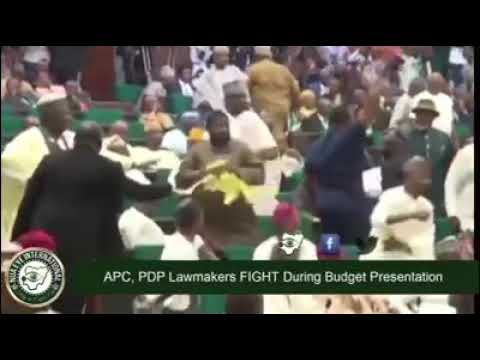 [VIDEO] #APC, #PDP #Lawmakers FIGHT During #Buhari's Budget Presentation at the National Assembly