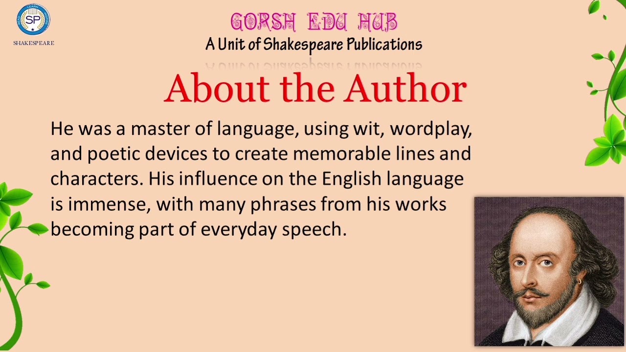 About the Author 2.4 The Quality of Mercy (Trial Scene from the Merchant of Venice - Shakespeare)