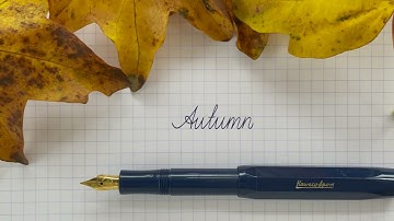 How to Write Autumn in Cursive 🍁| Cursive Handwriting Practice