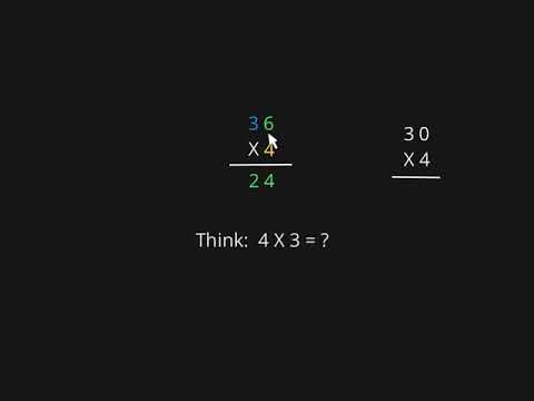 2 digit x 1 digit expanded algorithm - YouTube